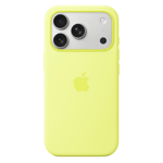 Apple silicone case with magsafe for apple iphone 17 pro neon yellow 1