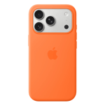 Apple silicone case with magsafe for apple iphone 17 pro orange 1