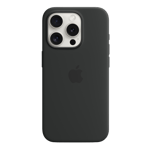 Apple silicone case with magsafe for iphone 15 pro black Back View