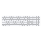 Apple us magic bluetooth keyboard with touch id and numeric keypad white Front View