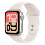 Apple watch se 3 gps cellular aluminium case with sport band m l starlight 40 mm Front Right View