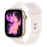 Apple watch series 11 gps aluminium case with light blush sport band s m rose gold 46 mm Front Right View