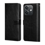 Arrow Leather Flip Cover For Oppo A3 5GA3X 5G Black front view