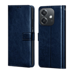 Arrow Leather Flip Cover For Oppo A3 5GA3X 5G Blue front view