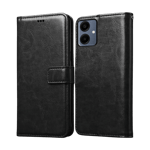 Arrow Leather Flip Cover For Samsung Galaxy A06 Black top view