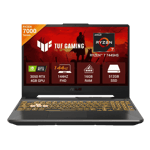 Asus tuf gaming a15 amd ryzen 7 7445hs windows 11 home laptop fa506ncg hn200ws graphite black 16gbequals512gb Front View