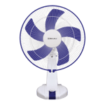 Bajaj penta aircool 5 blade 400mm table fan blue Front View