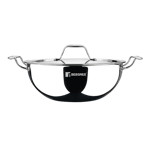 Bergner argent triply deep kadai with ss lid 3 8 l Front View