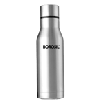 Borosil aqua 750 ml flask water bottle silver 1