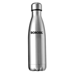 Borosil bolt 1000 ml flask water bottle silver Full View