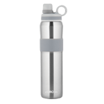 Borosil thirst burst steel 800ml double wall water bottle grey steel Front View