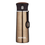 Borosil travelease 360 ml flask water bottle brown 1