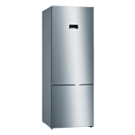 Bosch series 4 559 l frost free double door refrigerator kgn56xi40 stainless steel Front View