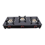 Butterfly Trio Glass Top 3 Burner Gas Stove