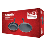 Butterfly kroma deluxe kcp2 piece set tawa 250mm fry pan 240mm maroon mettalic Box View