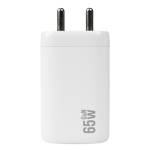 Conekt 65W GaN Adapter With Type C Cable White front view