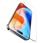 Cool touch 3d tempered glass screen protector for apple iphone air black Front View