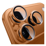 Cool touch camera lens protection tempered glass for apple iphone 17 pro pro max orange Back View