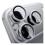 Cool touch camera lens protection tempered glass for apple iphone 17 pro pro max silver Back View