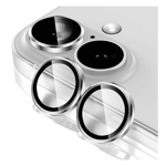 Cool touch camera lens protection tempered glass for apple iphone 17 silver Back View