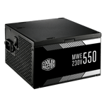 Cooler master mwe550 80 plus bronze certified 550 watts power supply black Front Side View
