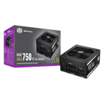 Cooler master mwe750 80 plus gold certified 750 watts power supply black Box View
