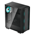 Deep cool cc560 mid tower mesh gaming case 4 120mm rgb fan black Front Left View image