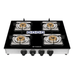 Faber cooktop supreme plus c 488 4 burner gas stove black Front View Model