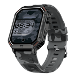 Fire boltt commando smartwatch camo black Front Right View Image
