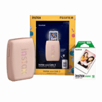 Fujifilm Instax Mini Link 3 Starter Kit 10 Shots Bundle SmartPhone Colour Printer Soft Pink front vieww