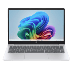 HP OmniBook 3 NGAI AMD Ryzen AI 5 340 Windows 11 Home Laptop 15 fn0007AU Glacier Silver 16GB 512GB front view