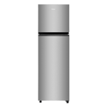 Haier 268 l frost free double door 2 star refrigerator hrf 3182iens p nickel steel Front View