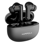 Hapipola candy wireless earbuds black Front View