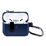 Heiger meg lock protective case for apple airpods pro 2nd gen Blue Front View