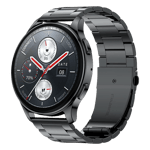Huami amazfit pop 3r smartwatch metallic black Front Left View