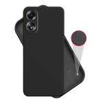 Inbase cloth silicon case for oppo a58 4g black Front Back View
