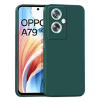 Inbase cloth silicon case for oppo a79 5g green Front Back View