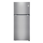 LG 398 l frost free double door refrigerator 2 star refrigerator shiny steel Front View