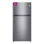 LG 592 l frost free double door refrigerator gr h812hlhm apzqebn platinum silver Front View Model
