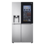 LG 635 l frost free side by side door refrigerator gl x257absx brushed steel Front View