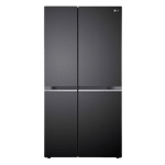 LG 650 l frost free side by side 3 star refrigerator gl b257hmc3 dmczebn matte black Front View