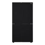 LG 650 l frost free side by side door refrigerator gl b257dbm3 dbmzebn mirror black Front View
