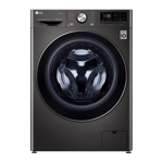 LG 9 kg fully automatic front load washing machine fhd0905stb black 9 kg Front View