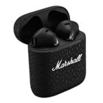 Marshall minor iii wireless earbuds black Front Open View