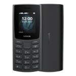 Nokia 105 2023 Dual SIM Charcoal front and back view