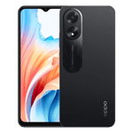 Oppo a18 glowing black 128gb 4gb Front Back View