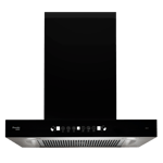 Preethi chimney alcor with aluminium duct kh317 black Front View