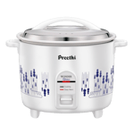 Preethi rc 322 a10 glitter 1 litre electric rice cooker single pan 1 litre white Front View