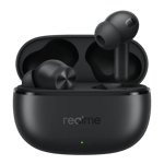 Realme buds t200x pure black Front Open View