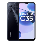 Realme c35 glowing black 128gb 4gb ram Front Back View
